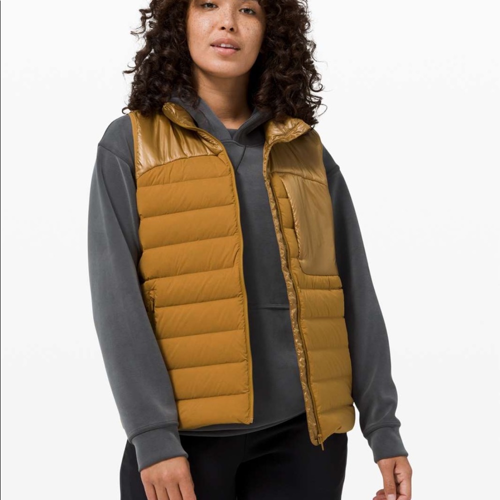 Lululemon navigation stretch down vest. Spiced bronze.  NWT. Sz 2